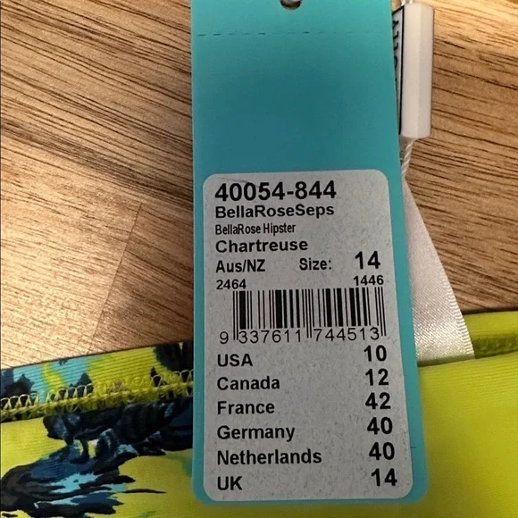 Sea Folly Bella Rose Saps Halter Bustier and Hipster Bikini Set US size 10 - Picture 4 of 9